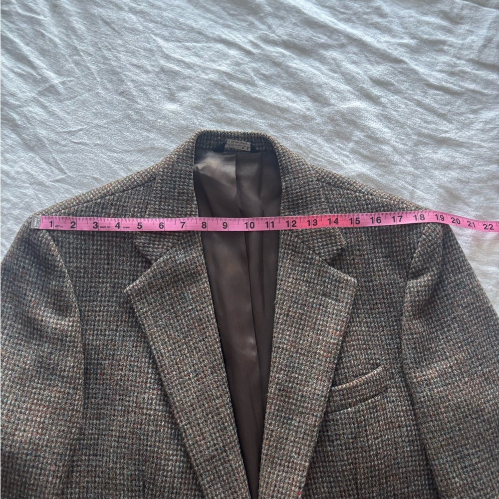 Mens Vintage Harris Tweed Wool Blazer - 42L - Picture 11 of 11